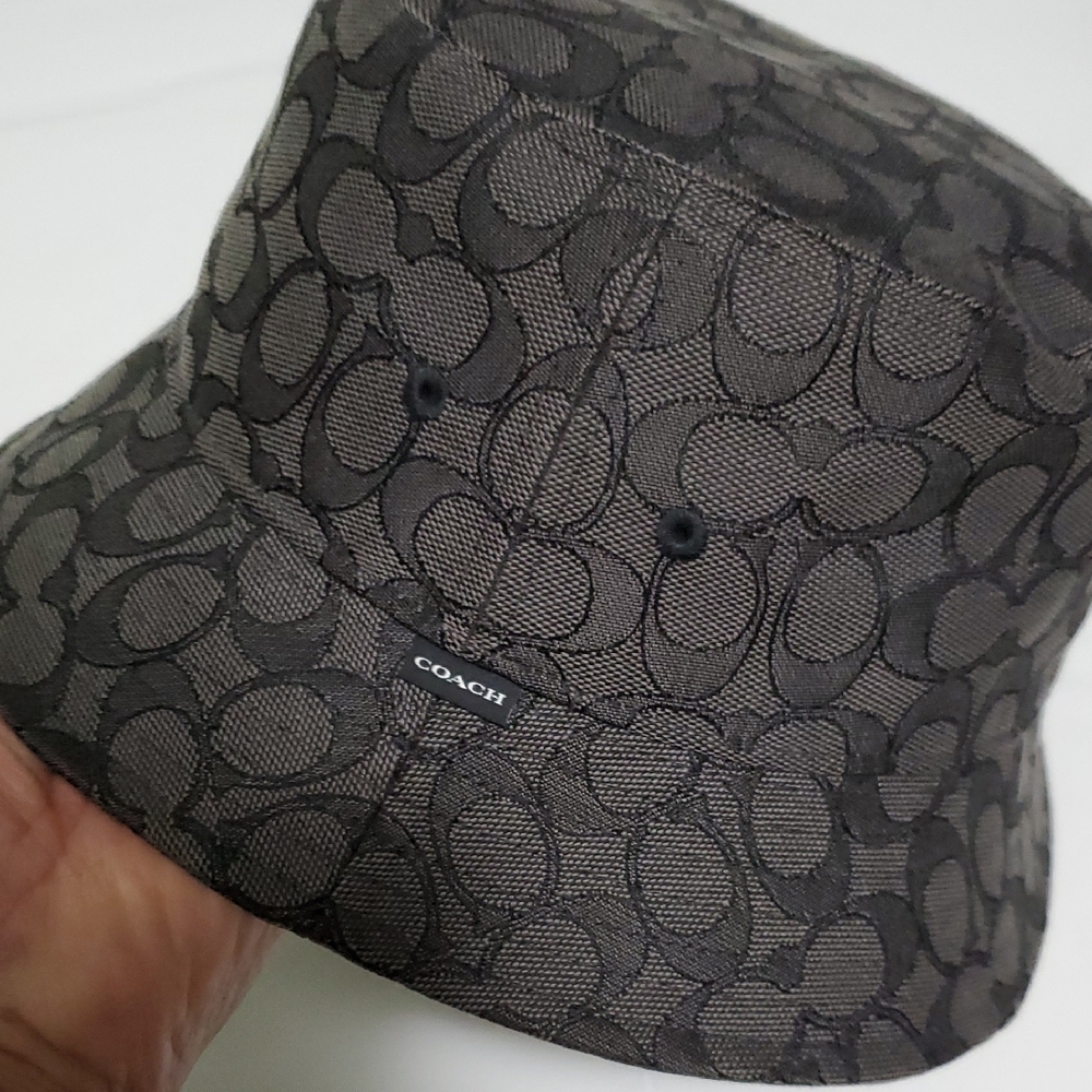 Coach Black Monogram Bucket Hat